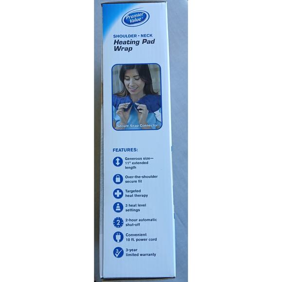 Premier Value Shoulder Neck Heating Pad Wrap microplush electric heat therapy - Picture 5 of 12